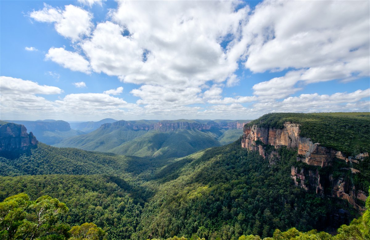 Landscape of Blue Mountains National park, New South Wales, Australia