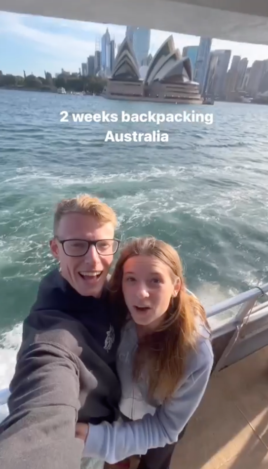 Group travellers at Sydney Opera House in Australia