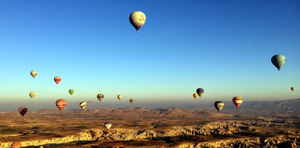 Hot air balloons in Cappadocia, Turkey