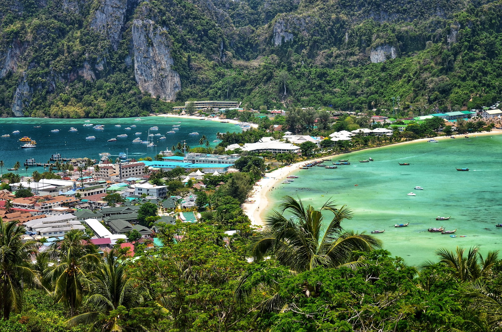 Landscape of view from Phi Phi viewpoint, Koh Phi Phi, Thailand 