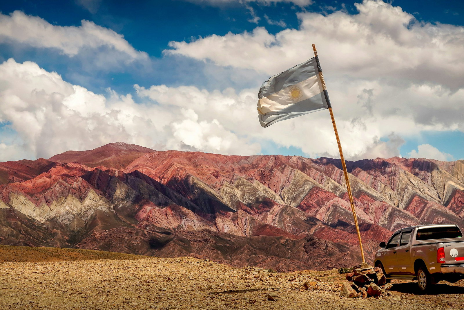  Jujuy with mountains and car Argentina