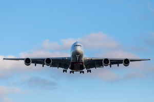 A plane in the sky