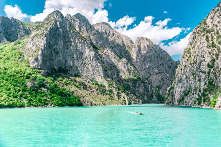 Ferry ride through Komani Lake in Albania