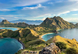 View of Komodo Islands in Indonesia