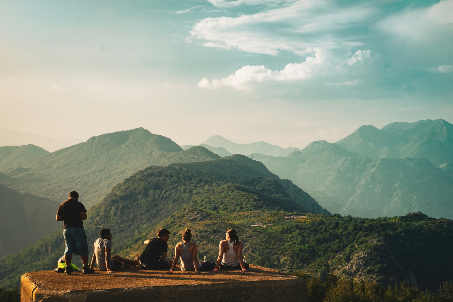 View of mountains in Kotor Montenegro