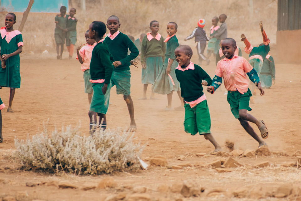 Local children in Kenya village