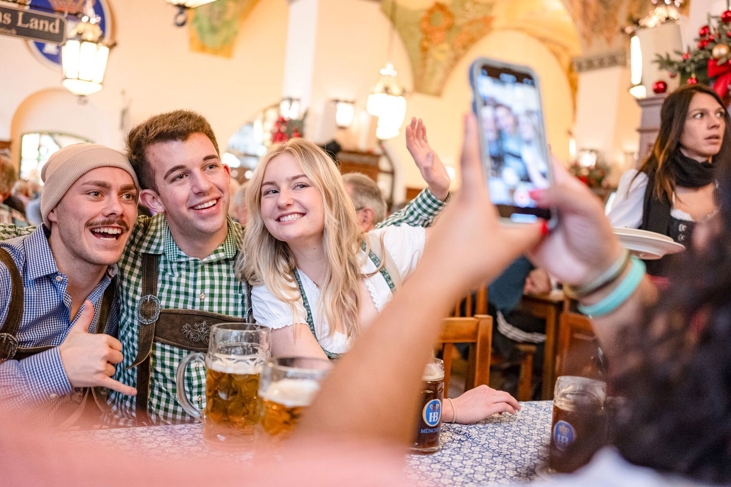 Travellers at oktoberfest in munich