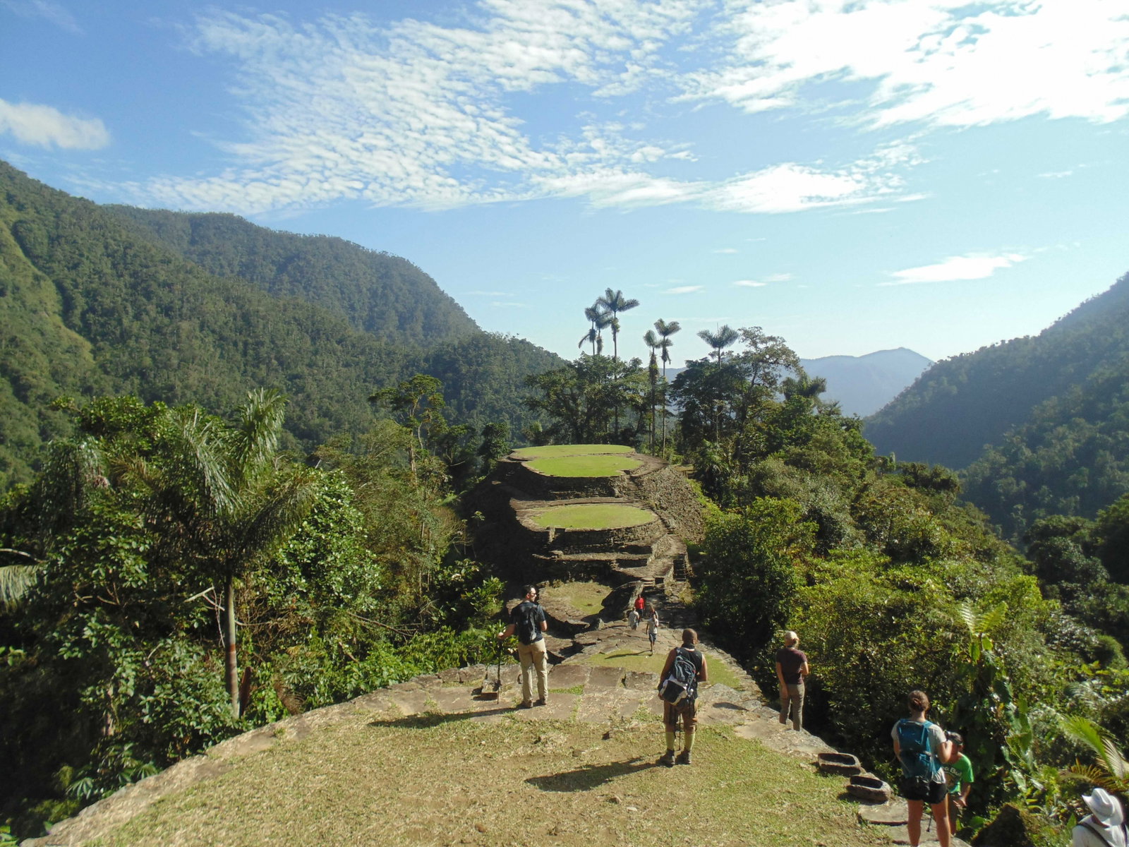 Group travellers at the lost city trek in Colombia La Ciudad Perdida