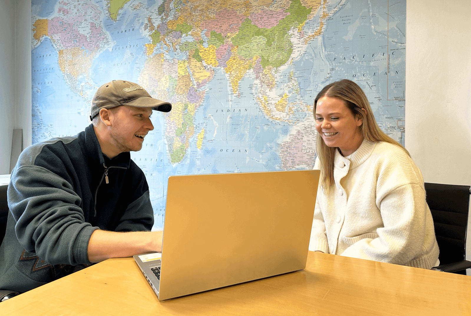 Group traveller getting 1 to 1 travel advice with Gap 360 Travel Advisor