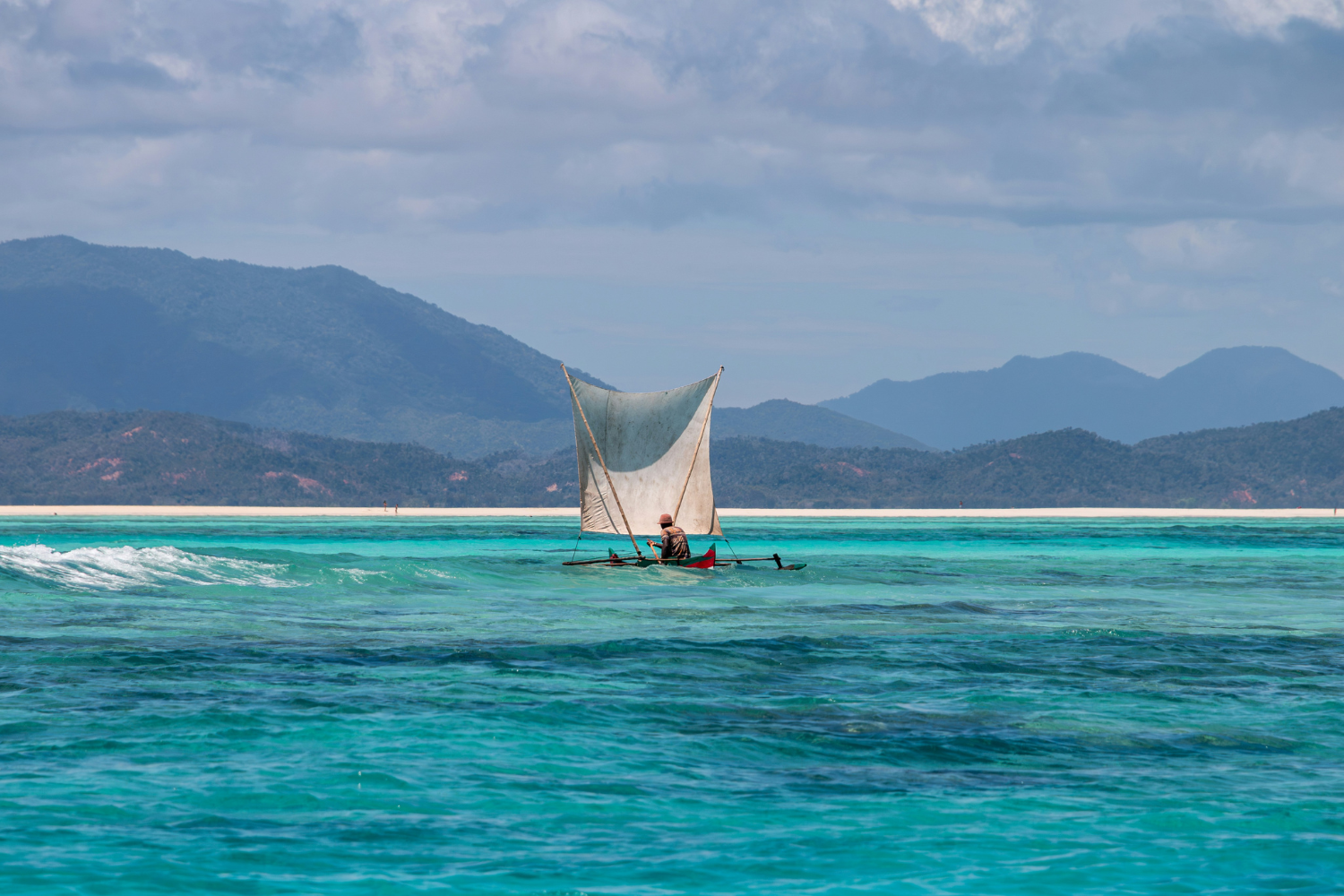 Fishing boat in the sea in Madagascar 