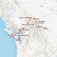 National Parks of the Canadian Rockies Map