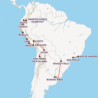 The South America Journey Map