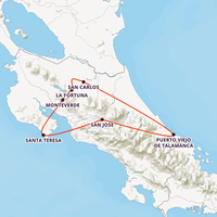Costa Rica Adventure Map