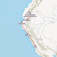 Ecuador & Peru Adventure Map