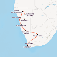 Namibia to Cape Town Discovery Map