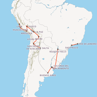 Lima to Rio Adventure Map