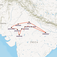 Highlights of North India Map