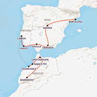 Spain, Portugal & Morocco Map