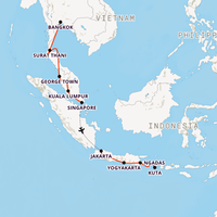 Thailand, Malaysia & Indonesia Map