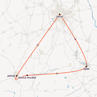 India Golden Triangle Map