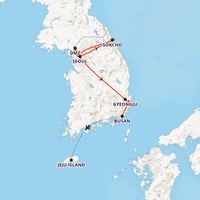 South Korea Adventure Map