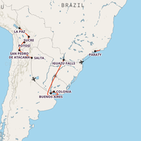 Bolivia to Brazil Adventure Map