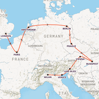 Europe by Train Map