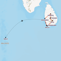 Sri Lanka & Maldives Escape Map