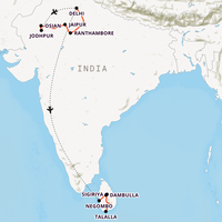 Best of India & Sri Lanka Map