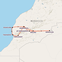 Morocco: Deserts and Beaches Map