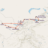 Central Asia: The Four Stans Map