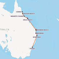Australia East Coast Adventure Map