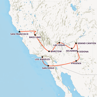 USA West Coast Adventure Map