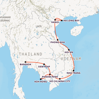 Cambodia & Vietnam Discovery Map