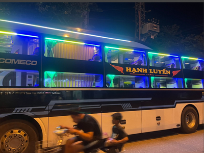 Overnight bus in Vietnam Asia
