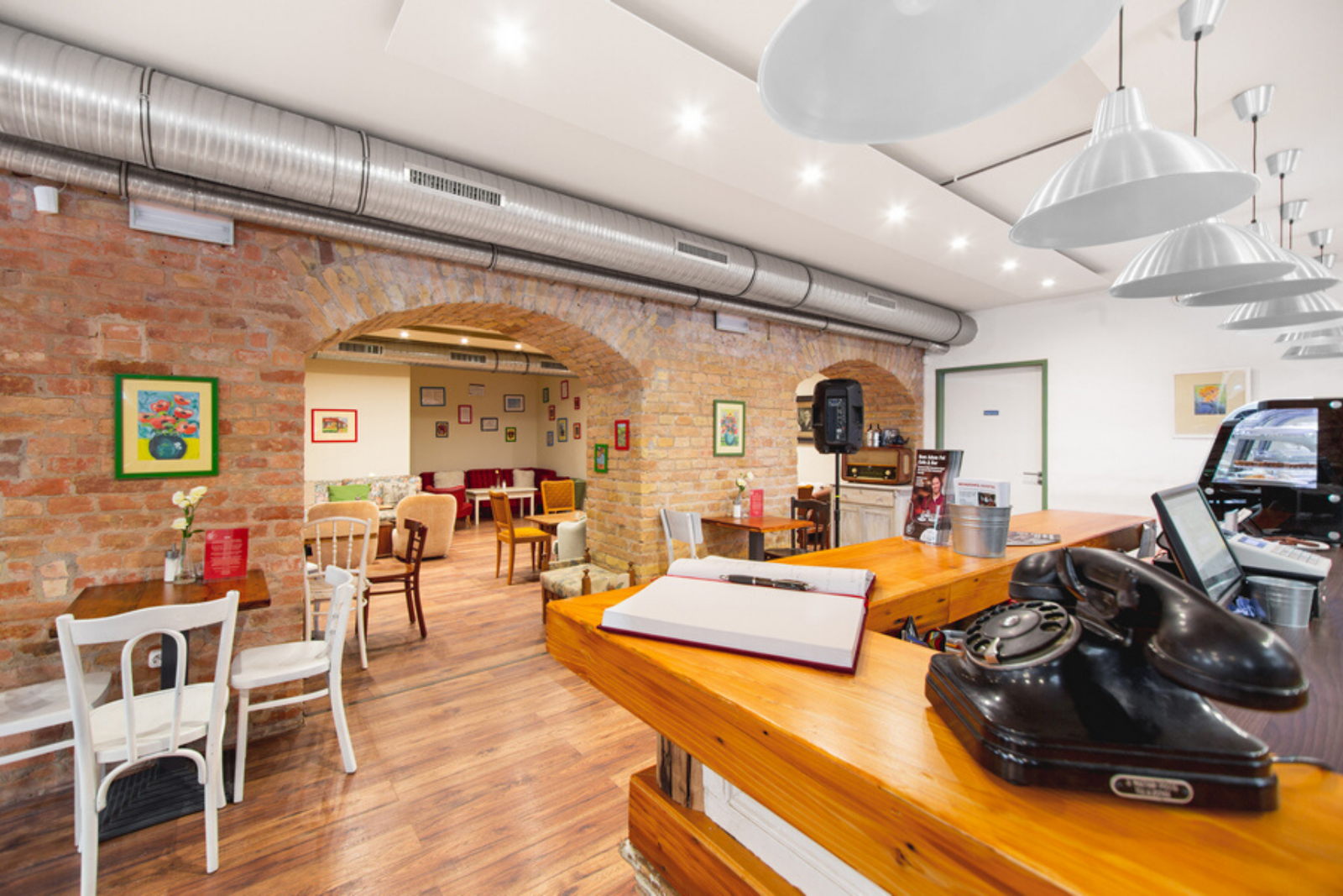 Interior of the Nem Adom Fel Cafe in Hungary