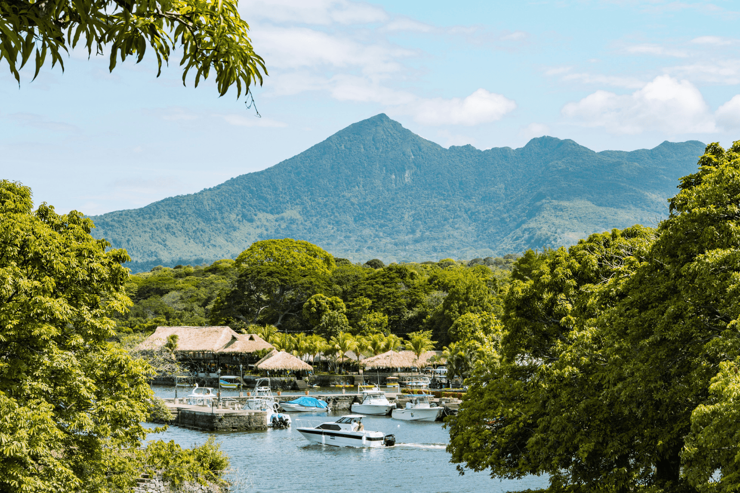 Mountains and lake in Granada Nicaragua