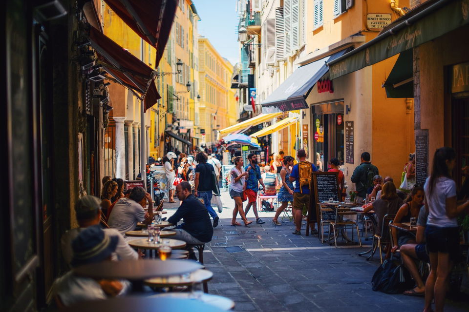 Cafe culture in Nice, France
