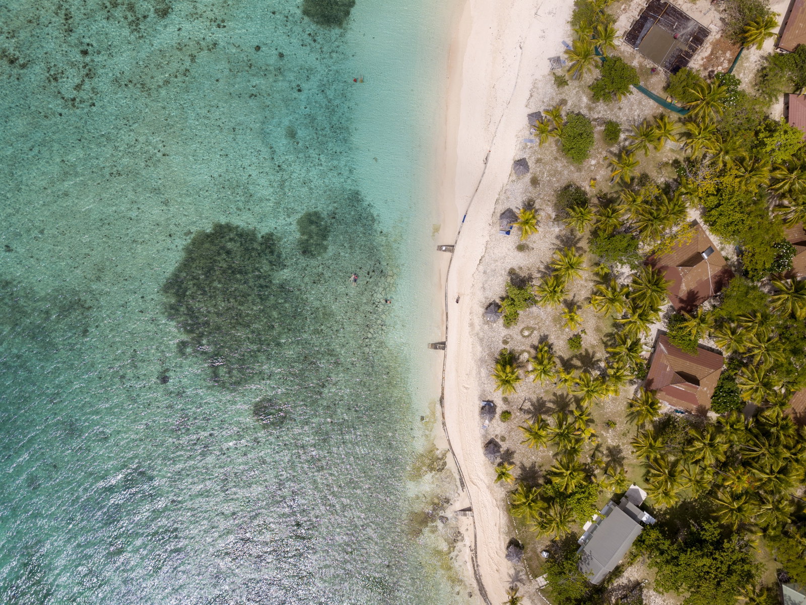 Birdseye view of Fiji coastline