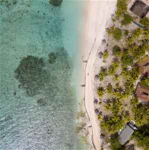 Birdseye view of Fiji coastline