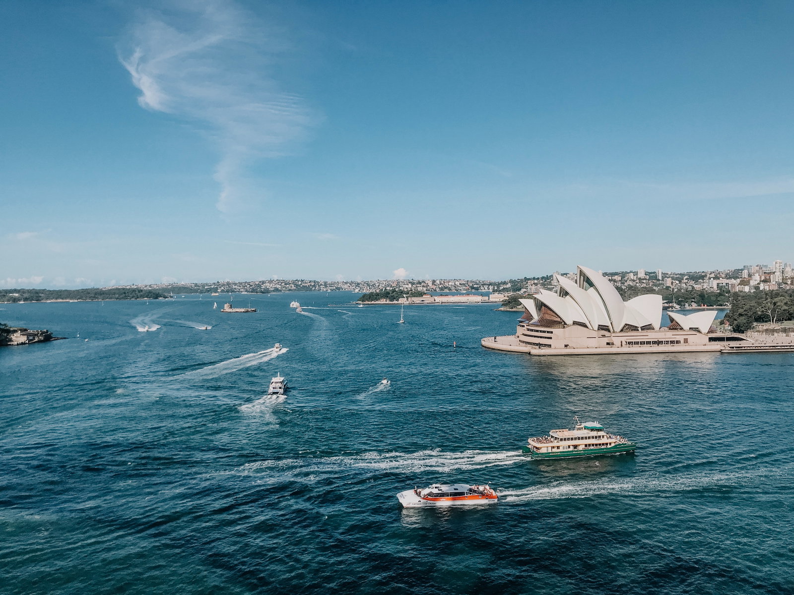 Landscape of Sydney Harbour with Sydney Opera House, Australia 