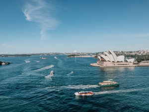 Landscape of Sydney Harbour with Sydney Opera House, Australia 