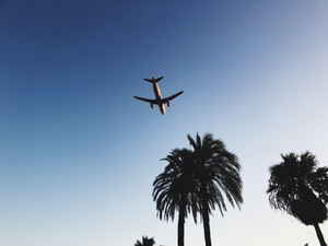 Plane flying over Spain 