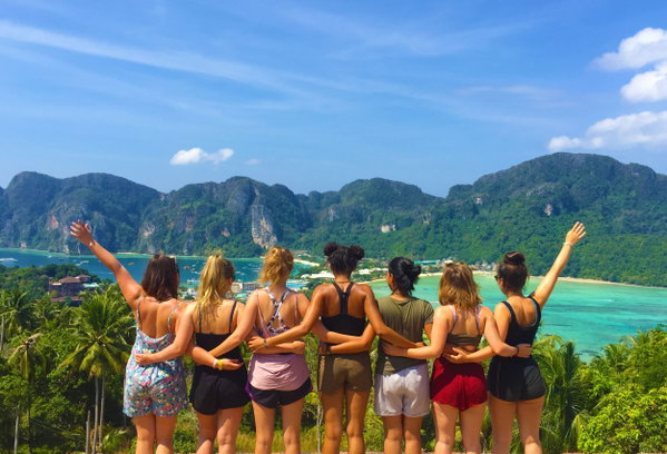 Looking out over Phi Phi view point in Thailand on a 2 week trip