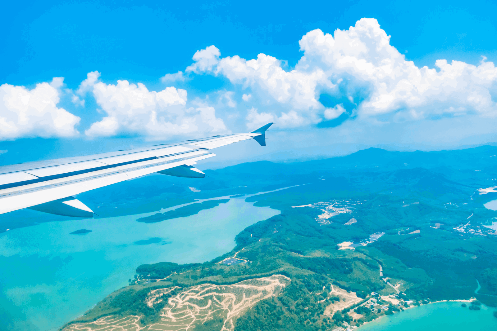 plane window view