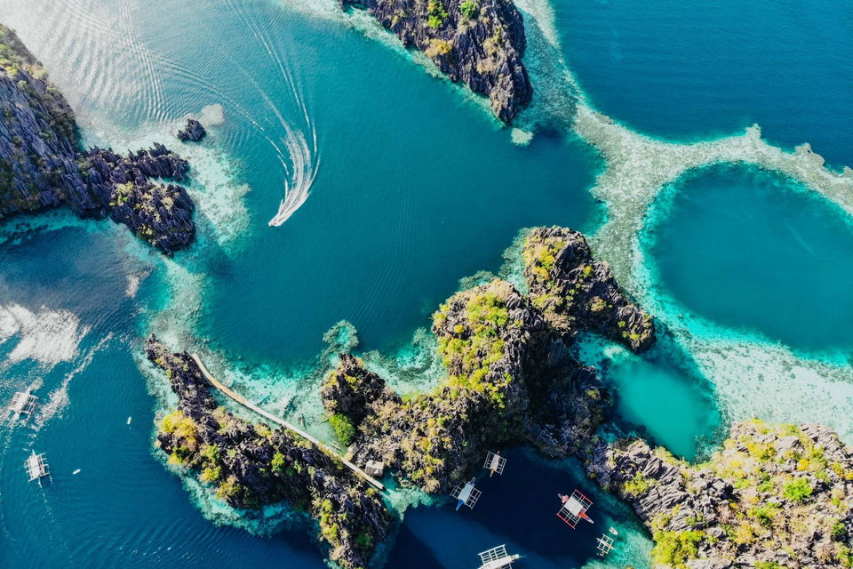 drone view of the islands