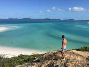 Traveller on Whitsundays Islands, Australia