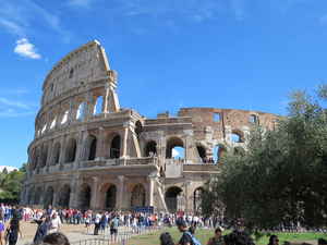 The Coliseum with a large crowd
