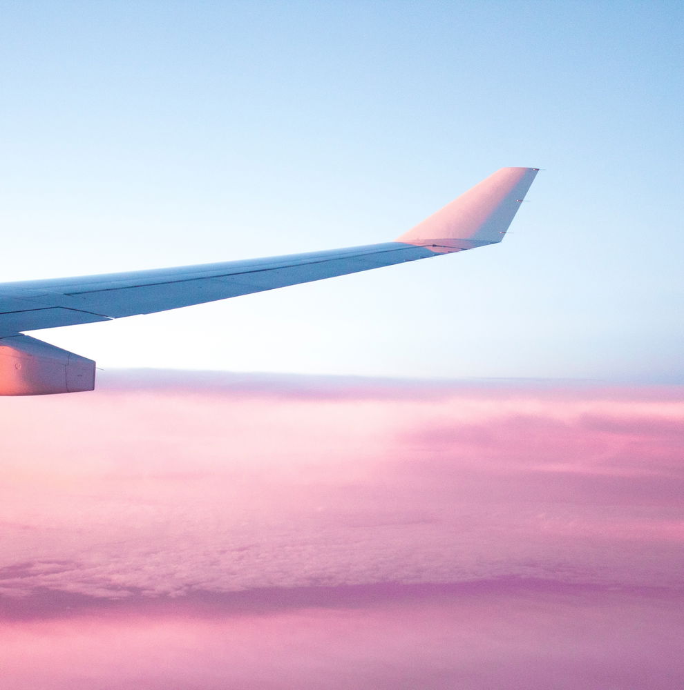 View out of plane window