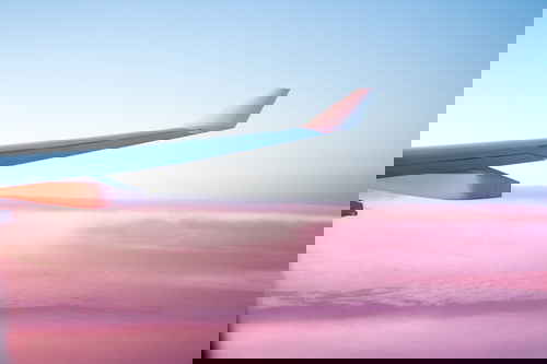 View out of plane window